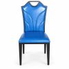 JYX-099 Blue Decorative High-Back Dining Chair