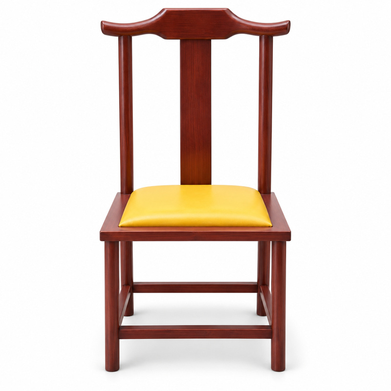 JYX-100 Yellow Seat Chinese-Style Dining Chair