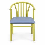 JYX-101 Lime Green Spindle-Back Dining Armchair front view