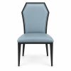 JYX-106 Blue Polygon-Back Dining Chair