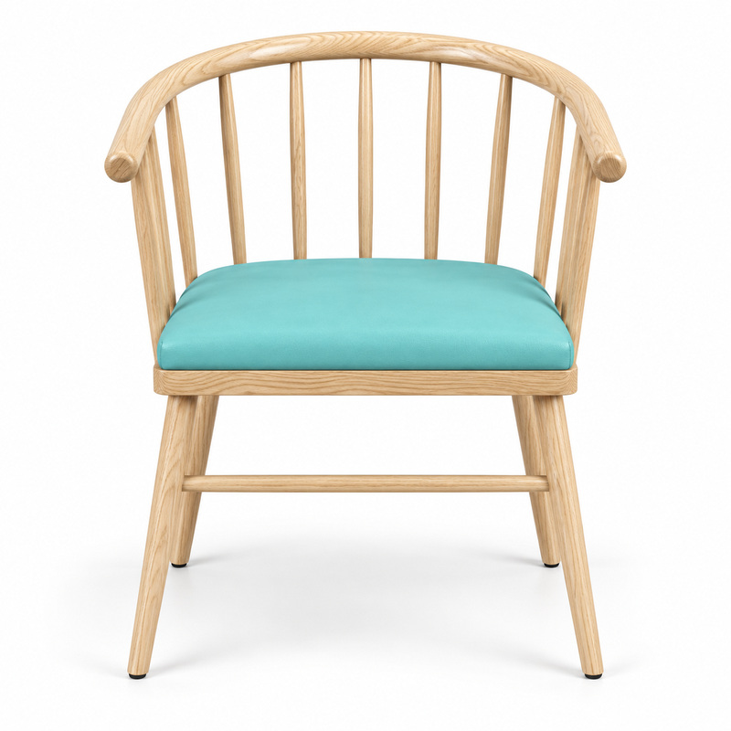 JYX-107 Aqua Spindle-Back Dining Armchair