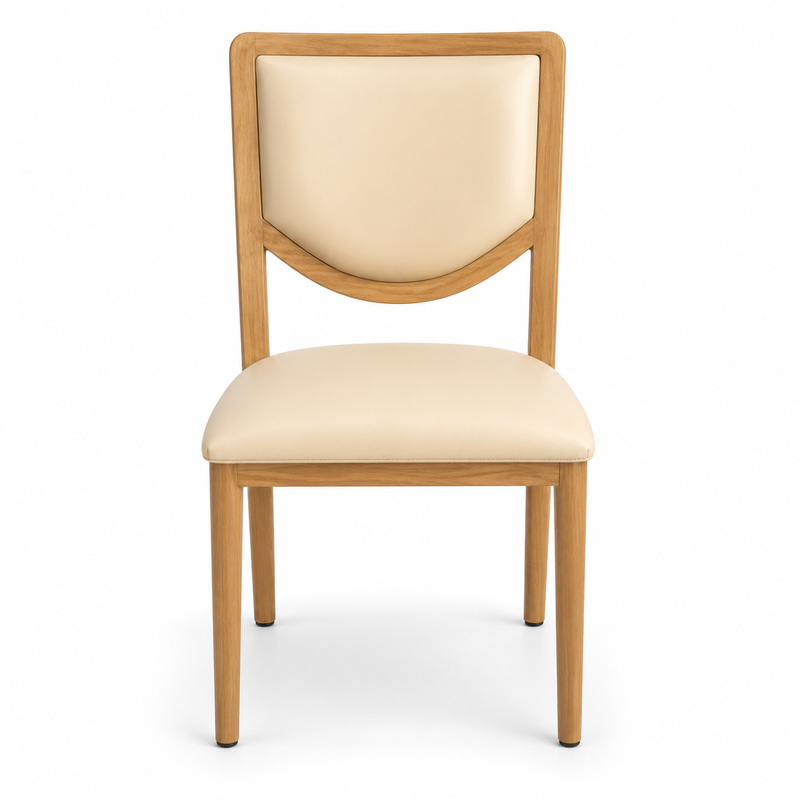 JYX-108 Cream Seat Open-Frame Dining Chair
