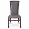 JYX-110 Gray Padded High-Back Dining Chair
