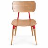 JYX-111 Red Accent Curved-Back Dining Chair