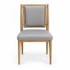 JYX-112 Gray Square-Back Upholstered Dining Chair