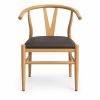 JYX-114 Black Seat Wishbone-Style Dining Chair