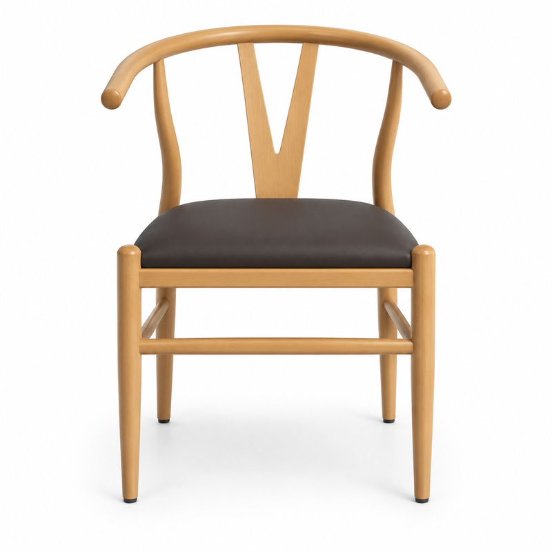 JYX-114 Black Seat Wishbone-Style Dining Chair