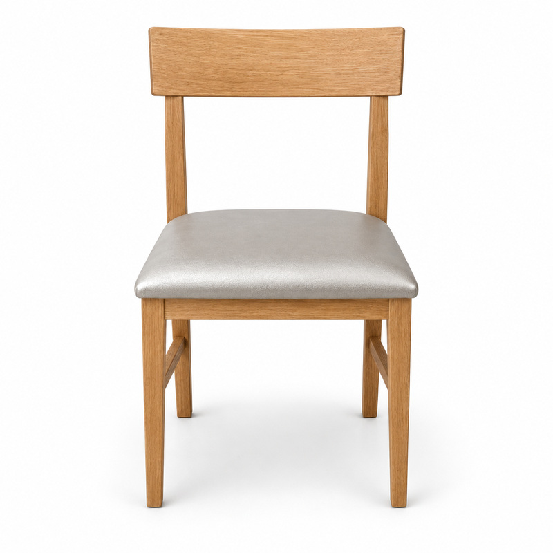 JYX-117 Gray Seat Wood-Look Dining Chair