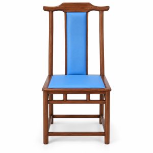JYX-121 Blue Seat Traditional-Style Dining Chair front view