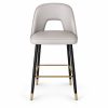 JYX-139 White Open-Back Upholstered Bar Stool