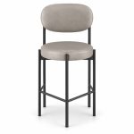 JYX-148 Gray Open-Back Bar Stool front view