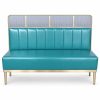 JYX-150 Teal Channel-Back Banquette Bench