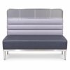 JYX-156 Gray Channel-Back Banquette Bench