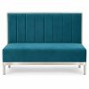 JYX-157 Teal Vertical-Channel Banquette Bench