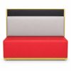 JYX-158 Red and Gray Color-Block Banquette Bench