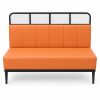 JYX-160 Orange Channel-Back Banquette Bench