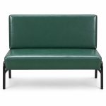 JYX-164 Dark Green Upholstered Banquette Bench front view