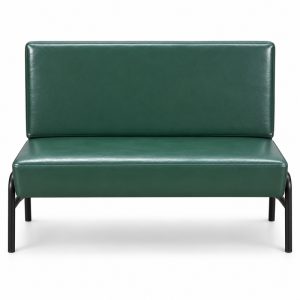 Dark Green Upholstered Banquette Bench