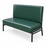 JYX-164 Dark Green Upholstered Banquette Bench left 45-degree view