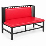 JYX-168 Red Upholstered Banquette Bench right 45-degree view