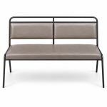 JYX-170 Taupe Upholstered Two-Seat Bench front view