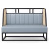 JYX-171 Gray Cane-Side Banquette Bench