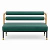 JYX-172 Green Dual-Rail Upholstered Banquette Bench