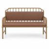 JYX-174 Brown Cushioned Spindle-Back Bench