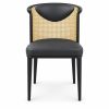 JYX-268 Black Seat Cane-Back Dining Chair