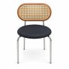 JYX-285 Black Seat Cane-Back Dining Chair