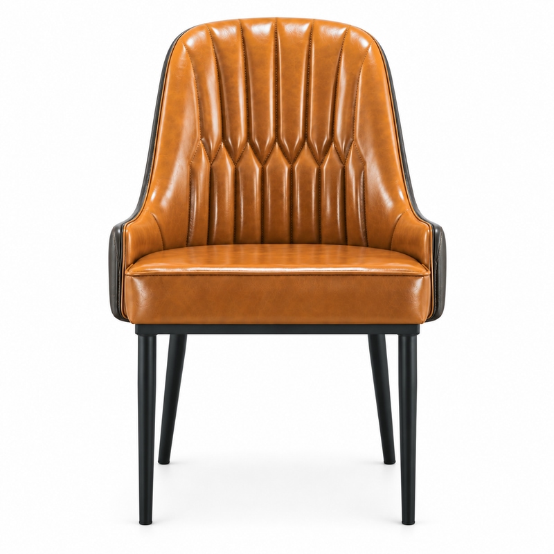 RH-3002B Caramel Channel-Tufted Banquet Chair