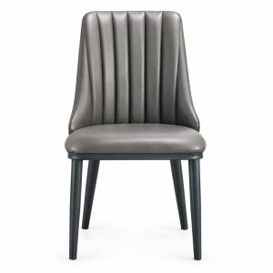 RH-3003 Gray Channel-Back Banquet Chair — front view