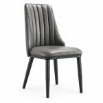 RH-3003 Gray Channel-Back Banquet Chair — left 45 view