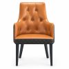 RH-3006 Caramel Button-Tufted Arm Banquet Chair