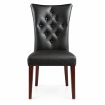 RH-5012 Black Button-Tufted Banquet Chair — front view