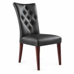 RH-5012 Black Button-Tufted Banquet Chair — left 45 view
