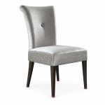 RH-5014 Gray Single-Button Banquet Chair — left 45 view
