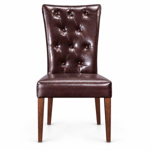 RH-5015 Burgundy Button-Tufted Banquet Chair — front view