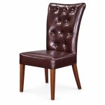 RH-5015 Burgundy Button-Tufted Banquet Chair — right 45 view