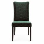 RH-5016 Green Patterned Banquet Chair — front view