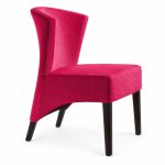 RH-5031 Red Sculpted-Back Banquet Chair — left 45 view