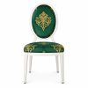 RH-6012 Green Ornamental Oval-Back Banquet Chair