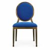 RH-6015 Blue Oval-Back Banquet Chair