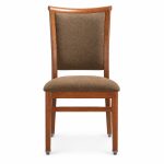 RH-6030 Brown Framed Crossbar Banquet Chair — front view