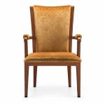 RH-6032 Gold Upholstered Arm Banquet Chair — front view