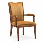 RH-6032 Gold Upholstered Arm Banquet Chair — left 45 view