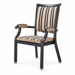 RH-6033 Striped Upholstered Arm Banquet Chair — right 45 view