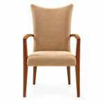 RH-6035 Tan High-Back Arm Banquet Chair — front view