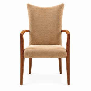 RH-6035 Tan High-Back Arm Banquet Chair — front view