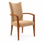 RH-6035 Tan High-Back Arm Banquet Chair — left 45 view